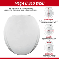 Assento sanitário elevado oval Mebuki, 13,5 cm, ideal para conforto e segurança.


