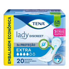 Absorvente Tena Lady Discreet Extra com 20 unidades