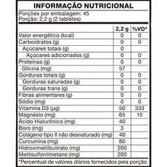 Joint Flex - 90 Tabletes - Dynapure Sports® tabela nutricional