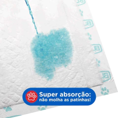 Pacote de tapetes higiênicos Blue Premium para cães com 30 unidades, tamanho 82x60 cm, embalagem azul e vermelha


