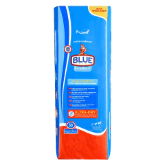 Pacote de tapetes higiênicos Blue Premium para cães com 30 unidades, tamanho 82x60 cm, embalagem azul e vermelha

