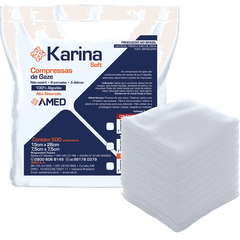 Compressa de Gaze Karina 13 Fios com 500 unidades - Amed S/A