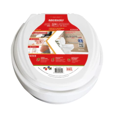 Assento sanitário elevado almofadado da marca Mebuki, com altura de 13,5 cm, ideal para conforto e segurança.
