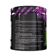 Rótulo do pote de Creatina 100% Pura Monohidratada da marca Dynamo Labz, com informações sobre ingredientes e instruções de uso.