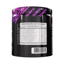 Embalagem de creatina 100% pura monohidratada da marca Dynamo Labz, mostrando informações nutricionais no verso.