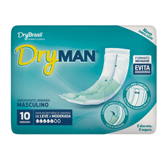 Dry Man - Absorvente Masculino - Pacote com 10 unidades