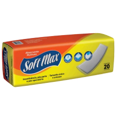 Pacote com 20 unidades de absorventes multiuso Soft Max para incontinência, pós-parto e pós-operatório