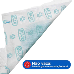 Pacote de tapetes higiênicos Blue Premium para cães com 30 unidades, tamanho 82x60 cm, embalagem azul e vermelha

