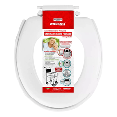 Assento Sanitário Almofadado Fechado para Cadeira de Banho - Mebuki