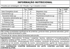 Pré-Treino Psicho Killer (294g) - Demons Lab tabela nutricional
