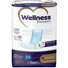 Fralda Geriátrica Tradicional Wellness Premium, tamanho M