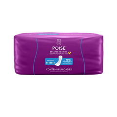 Poise® Noturno Maxi - Absorvente Feminino - Pacote com 8 Unidades