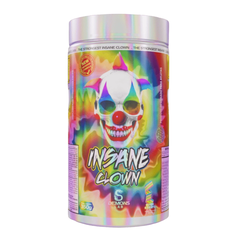 Pote de 350g do pré-treino Insane Clown da Demons Lab, com embalagem vibrante e design de palhaço.