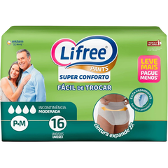 roupa intima Lifree Fralda-Calça super conforto com 16 unidades p/m