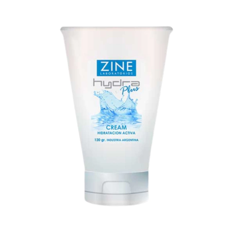 Cream hidratante facial Zine Hydra Plus X 120 gramos, indicada para hidratación activa de la piel.