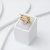 Anel Dourado Linhas 3D em Aço Inoxidável