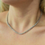 Colar Choker Riviera Branca em Aço Inoxidável - comprar online