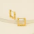 Brinco Dourado Argola Click Quadrada Pequena em Aço Inoxidável - comprar online