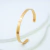 Bracelete Dourado Chapa em Aço Inoxidável