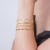 Mix Dourado De Pulseiras Heart Color em Aço Inoxidável