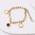 Pulseira Dourada Inspiração Bvlgari com Madrepérola em Aço Inoxidável