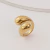 Anel Dourado Gota Dupla em Aço Inoxidável
