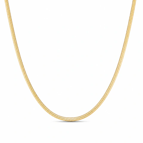 Colar Dourado Fita 3mm em Aço Inoxidável