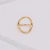 Anel Dourado Oval Big em Aço Inoxidável - ELA UP - Acessórios em aço inoxidável