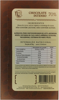 Chocolate Intenso 70% - 65g - comprar online