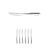 Conjunto 6 Facas De Mesa Para Carne Churrasco Aço Inox 21cm