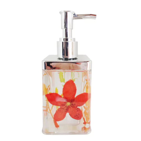 Porta sabonete líquido acrílico Dispenser - vermelho