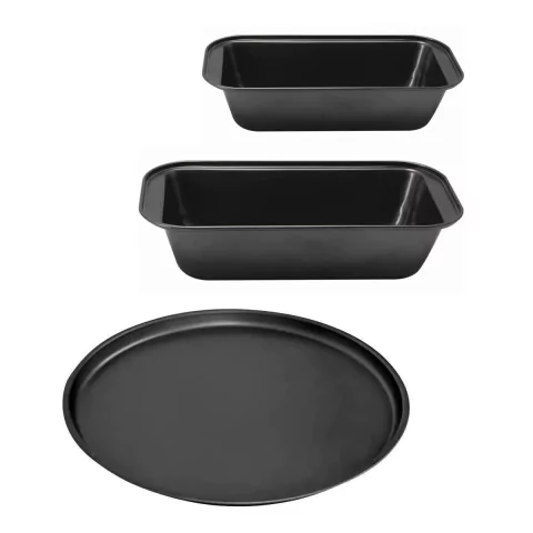 3 Jogo De Forma Pizza, Assadeira De Pão Média e Pequeno