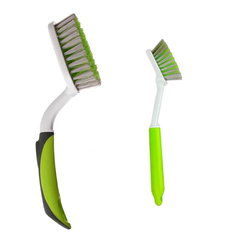 2un Escova limpeza c/ cabo 2 tamanhos casa cozinha multiuso