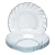 Kit 40 Peças Prato de mesa fundo Groove Transparente - comprar online