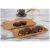 kit 10UN TRAVESSA RETANGULAR PARA PETISCOS marrom claro - comprar online