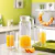 4 Jarra de vidro grosso c/ tampa 1Lt água suco transparente - GR GASTRONOMIA E DECORAÇÃO