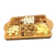 3un Petisqueira Gamela retangular bambu 27 x 17cm 4 divisões - GR GASTRONOMIA E DECORAÇÃO