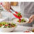 4un Pegador multiuso saladas massas pinça cozinha vermelho - GR GASTRONOMIA E DECORAÇÃO