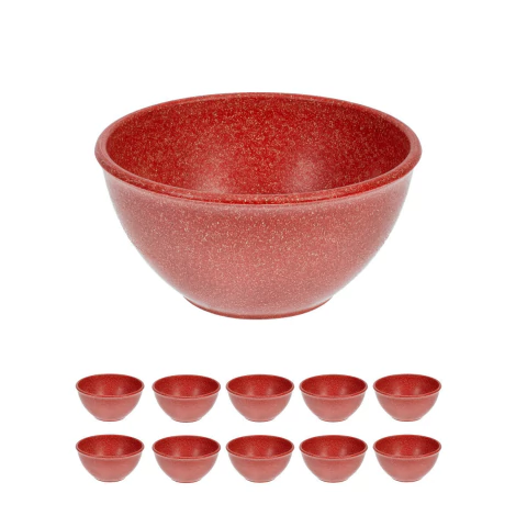 10UN TIGELA 300ml BOWL CUMBUCA SOPA CALDO VERMELHO