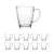 10 Xícara vidro transparente 320ml café leite chá resistente