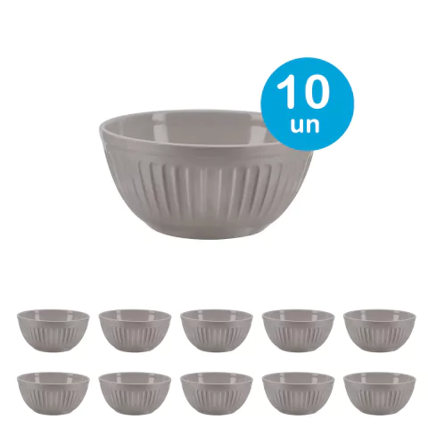 10un Tigela bowl Cumbuca Melamine Plissé 500ml caldo sopa