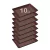 10un Petisqueira travessa Retangular 28cm Marrom Escuro