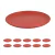 10 Prato Refeição Sustentável Redondo Durável 24cm Vermelho