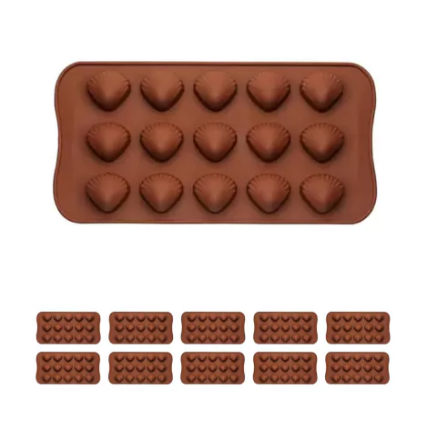 10un Forma Silicone Bombom Molde fino Doce Docinho Conchinha