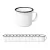 12UN CANECA ESMALTADA ROÇA BRANCA RÚSTICO 300ML