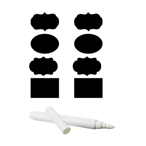 8 un etiquetas adesiva reutilizável p/ temperos +1 caneta