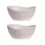 2un Tigela saladeira bowl oval 1,9lt bege