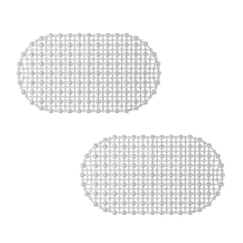 2un Tapete box banheiro antiderrapante c/ventosa-Transparent