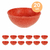 20un TIGELA 500ml BOWL CUMBUCA SOPA CALDO VERMELHO - loja online