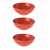 3un Tigela bowl 1lt salada petiscos Vermelho